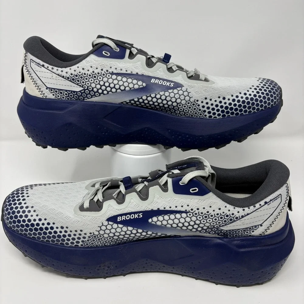 Brooks Caldera 6 Men's Size 14 Grey Blue Trail Running Shoes (1103791D071)